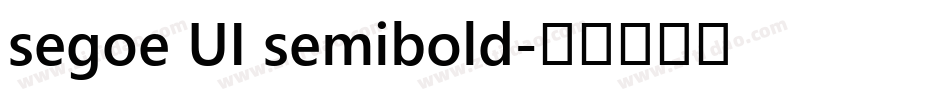 segoe UI semibold字体转换
